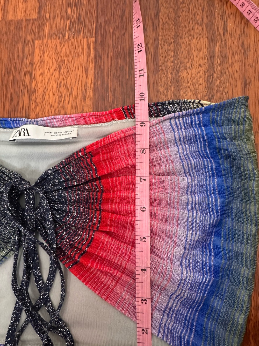 Zara Fairy style Rainbow Multicolor Metallic Bandeau Halter Top. Blogger. Rave. - Picture 13 of 13